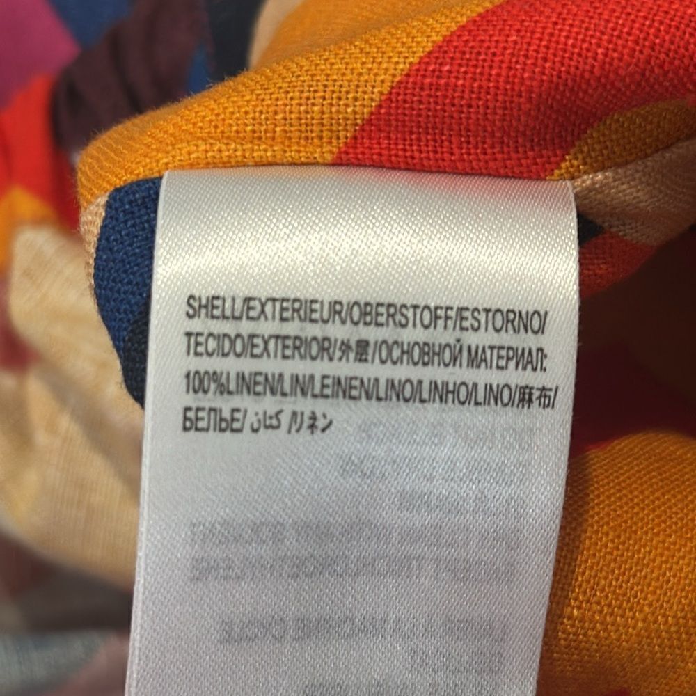 NWT Farm Rio Lindeza Grafica Linen Crop Top In Multi Small - Picture 12 of 13
